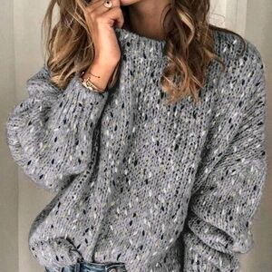 Cozy Gray Knit Sweater